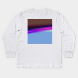 BLUE PINK GREY TEXTURE ART Kids Long Sleeve T-Shirt